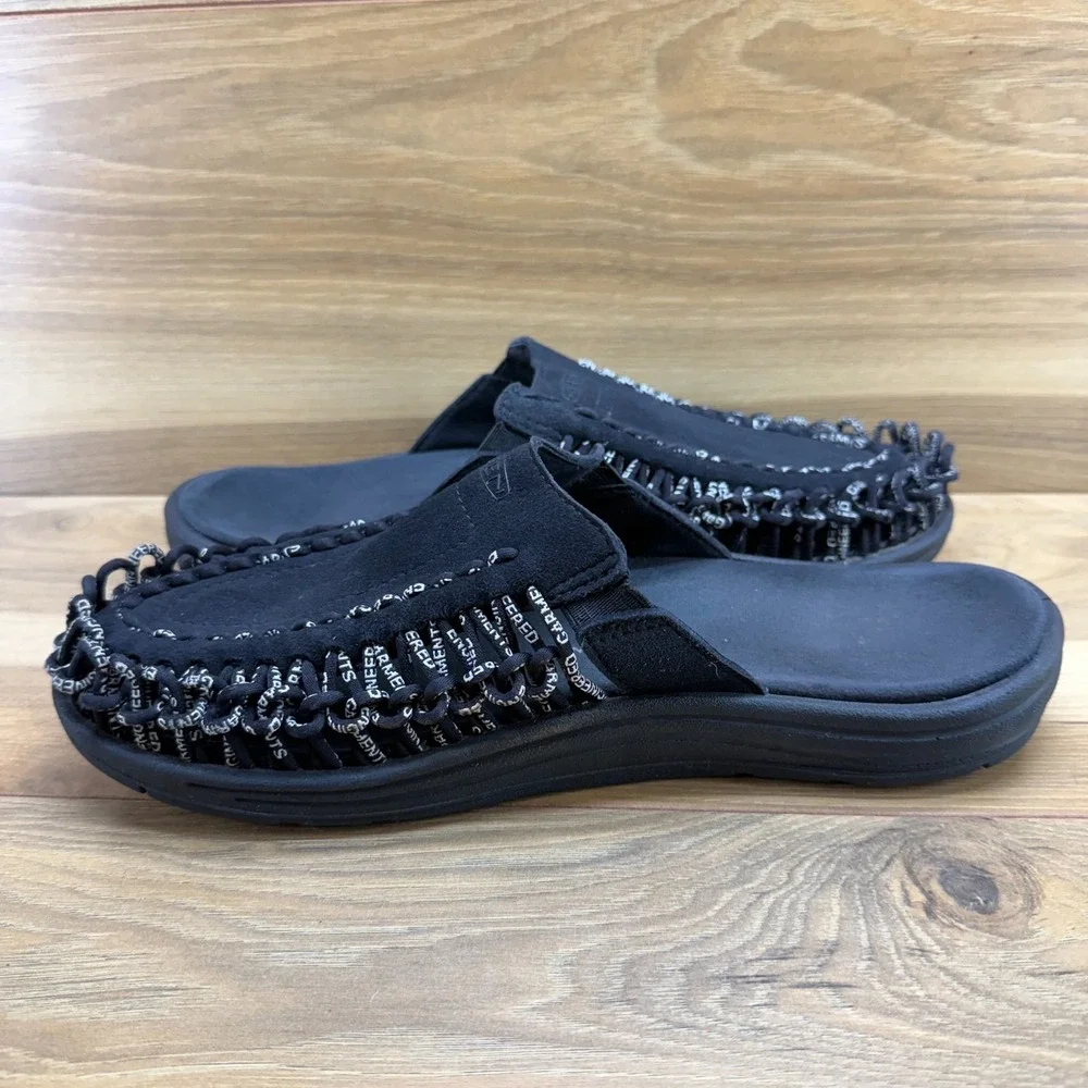 Keen Uneek Engineered Garments Mens Mules 10.5 Black White Slip On Sandals
